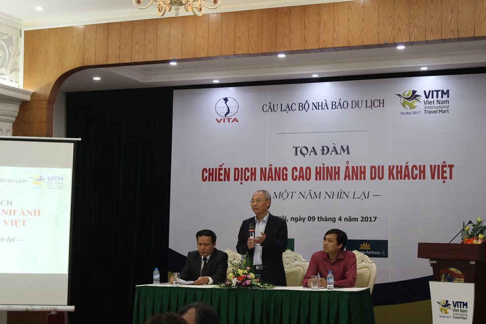 Ông Vũ Thế Bình - Phó Chủ tịch Hiệp hội Du lịch Việt Nam phát biểu